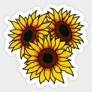 Sunflower Trio Sticker